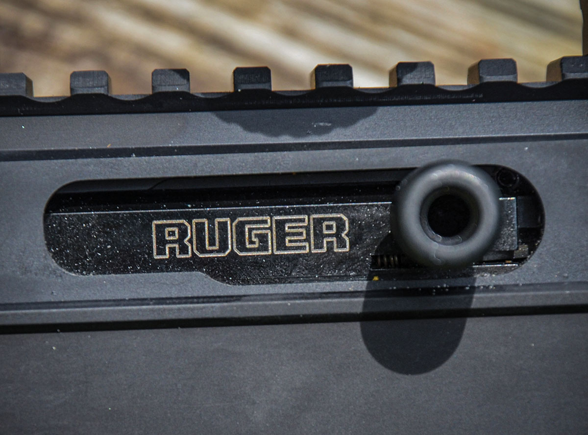 The bolt with its oversized handle is precision-machined for a close fit with the receiver. It is then heat-treated and given a durable black nitride finish. Fully retracting the bolt and then pushing on a familiar lever at the front of the trigger guard locks it in that position. A tug on the handle releases the latch, allowing the bolt to move forward into battery.